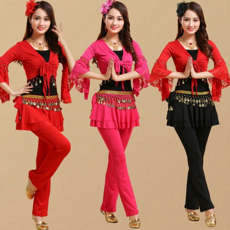 Square Dance Costume Dancing Clothes Modal New Shawl Pants Dress Suit Fitness Dance Group Yangko Dance Clothes - Image 2