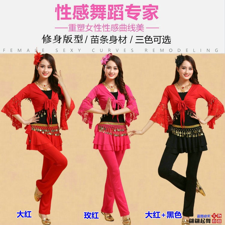 Square Dance Costume Dancing Clothes Modal New Shawl Pants Dress Suit Fitness Dance Group Yangko Dance Clothes - Image 5