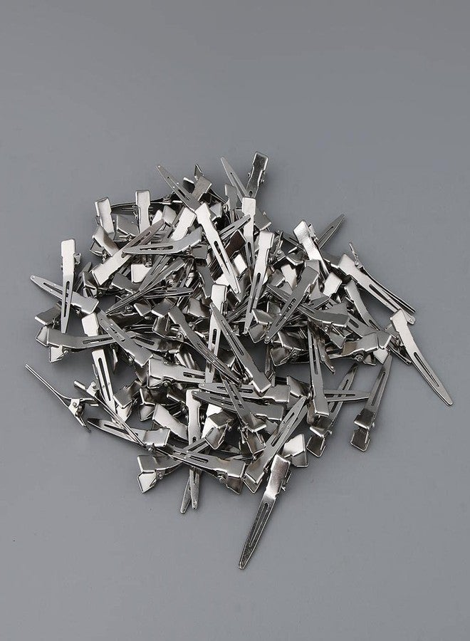 Generic 100Pcs Single Prong Metal Clips Duck Bill Sectioning Alligator Hair Clips - Image 5