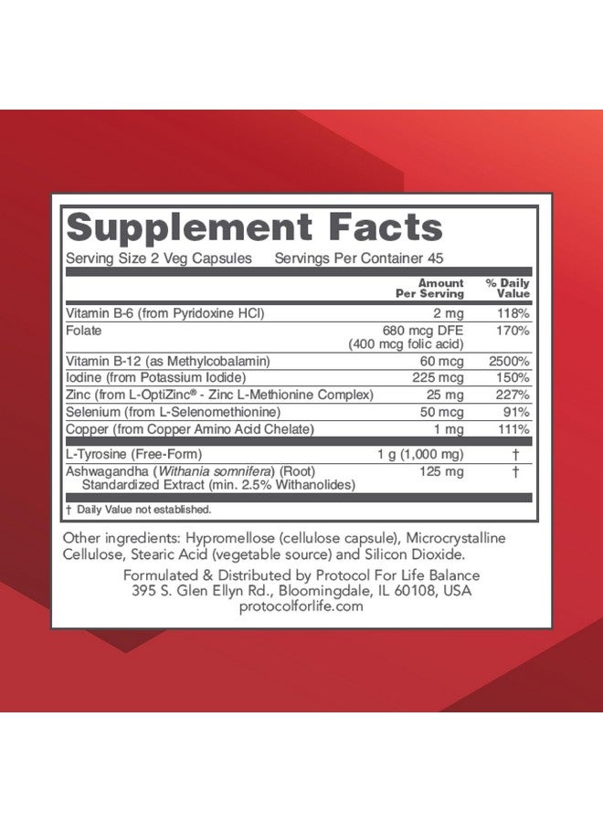 Protocol For Life Balance Protocol Ortho Thyroid - Supports Healthy Thyroid Function* - with Ashwagandha, Zinc & Selenium - Non-GMO & Kosher - 90 Veg Capsules - Image 2