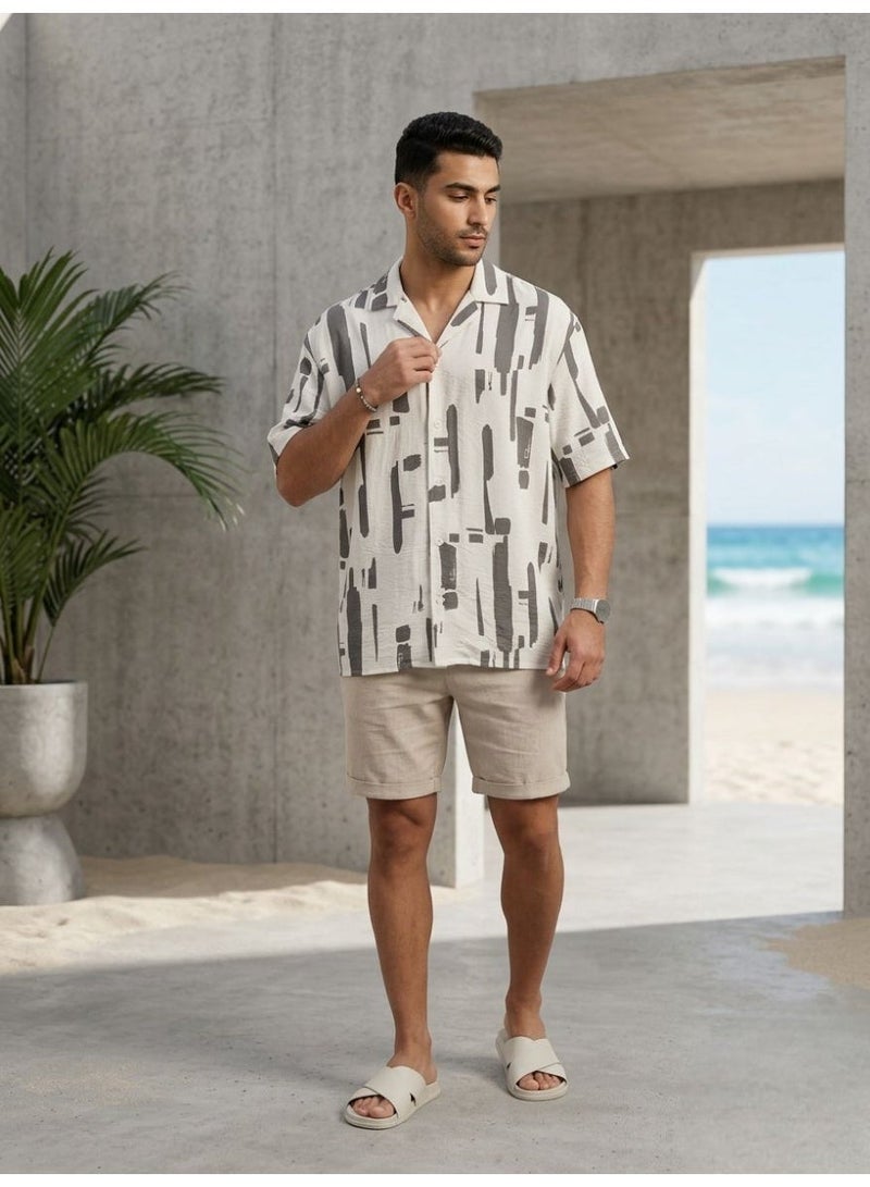 Hikes Men’s Premium Rayon Blend Printed Shirt – Lightweight, Breathable Summer Style - Image 3