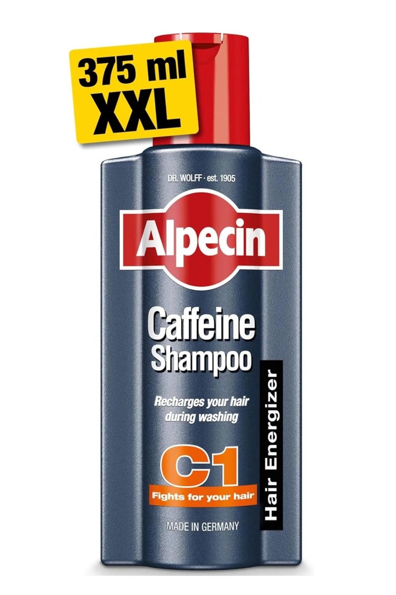 ألبيسين شامبو البيكين كافيين C1 صنع في المانيا لمنع تساقط الشعر وتعزيز حيويته ونموه الطبيعي للرجال، 375 مل، انرجايزر لشعر قوي، من الببيسين - Image 1