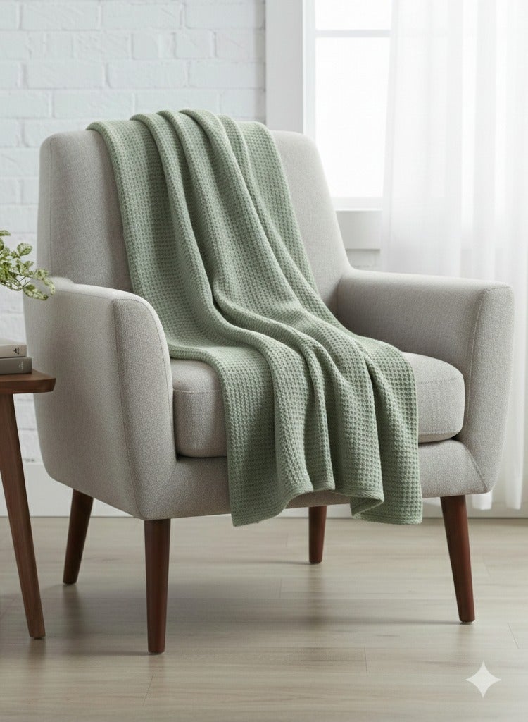 Nile Weave Elegant Egyptian Cotton Milano Throw Blanket – ultra-soft, lightweight, and beautifully crafted. Enjoy luxurious comfort, breathable warmth, and timeless sophistication in any room. - Image 1