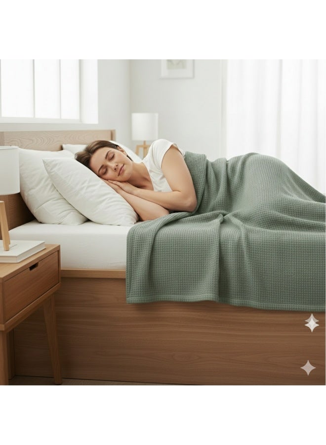 Nile Weave Elegant Egyptian Cotton Milano Throw Blanket – ultra-soft, lightweight, and beautifully crafted. Enjoy luxurious comfort, breathable warmth, and timeless sophistication in any room. - Image 2