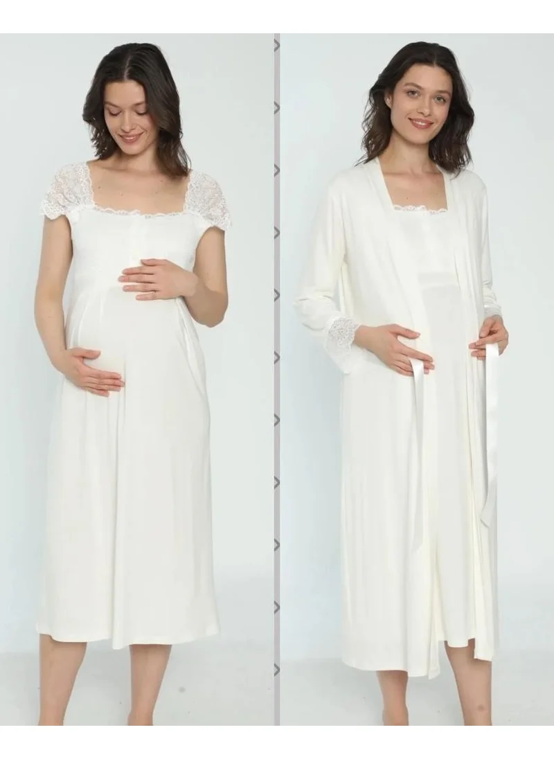 Birol Gaye 1001PREGNANT Maternity Nightgown Dressing Gown Set