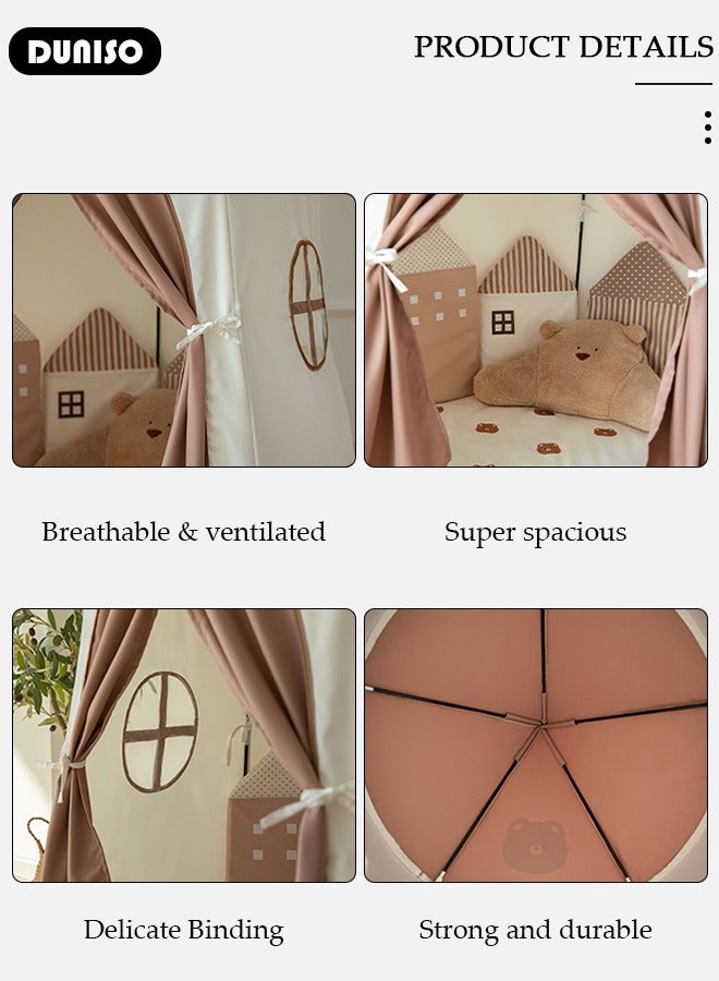 DUNISO خيمة لعب للأطفال، خيمة لعب قابلة للتنفس وقابلة للطي للأطفال الصغار، بيت لعب داخلي وخارجي للأطفال، سهلة الإعداد والتخزين، لعبة عيد ميلاد للأولاد والبنات، هدية مثالية في العطلات وأعياد الميلاد - Image 2