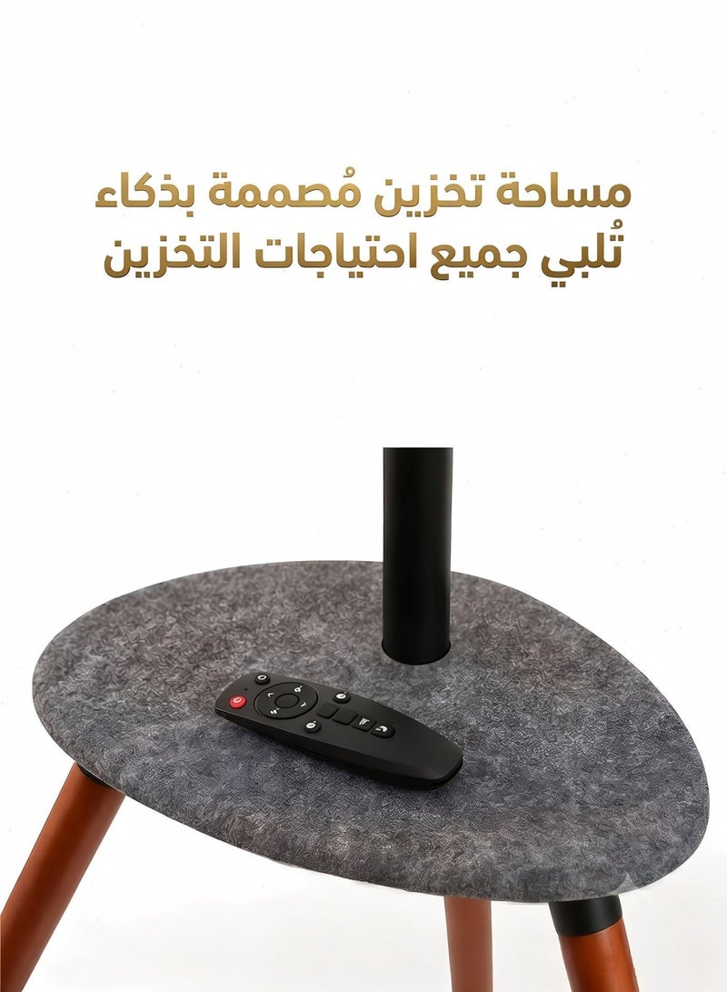 جميسون ستاند تلفزيون GMISUN ثلاثي القوائم مع رف لباد، حامل شاشة تلفزيون خشبي قابل لتعديل الارتفاع لشاشات 43-65 بوصة، قاعدة شاشة تلفزيون حديثة متوافقة مع VESA 600×400 مم - Image 3