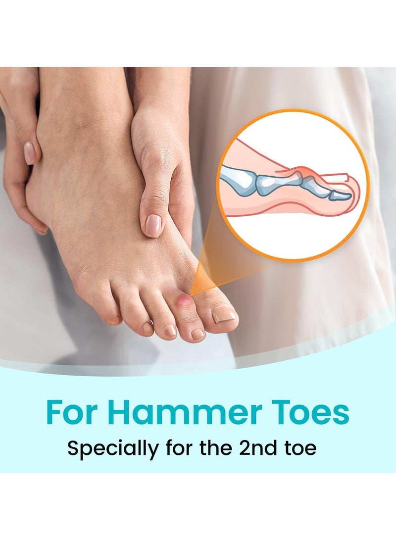 CMGTYYD 2PCS Fabric Hammertoe Pack, Hammertoe Corrector for Women and Men, Toe Splint for Curved Toes, Curled Toes, Bent Toes and Broken Toes, Toe Fixation Strap (Beige)  - Image 3