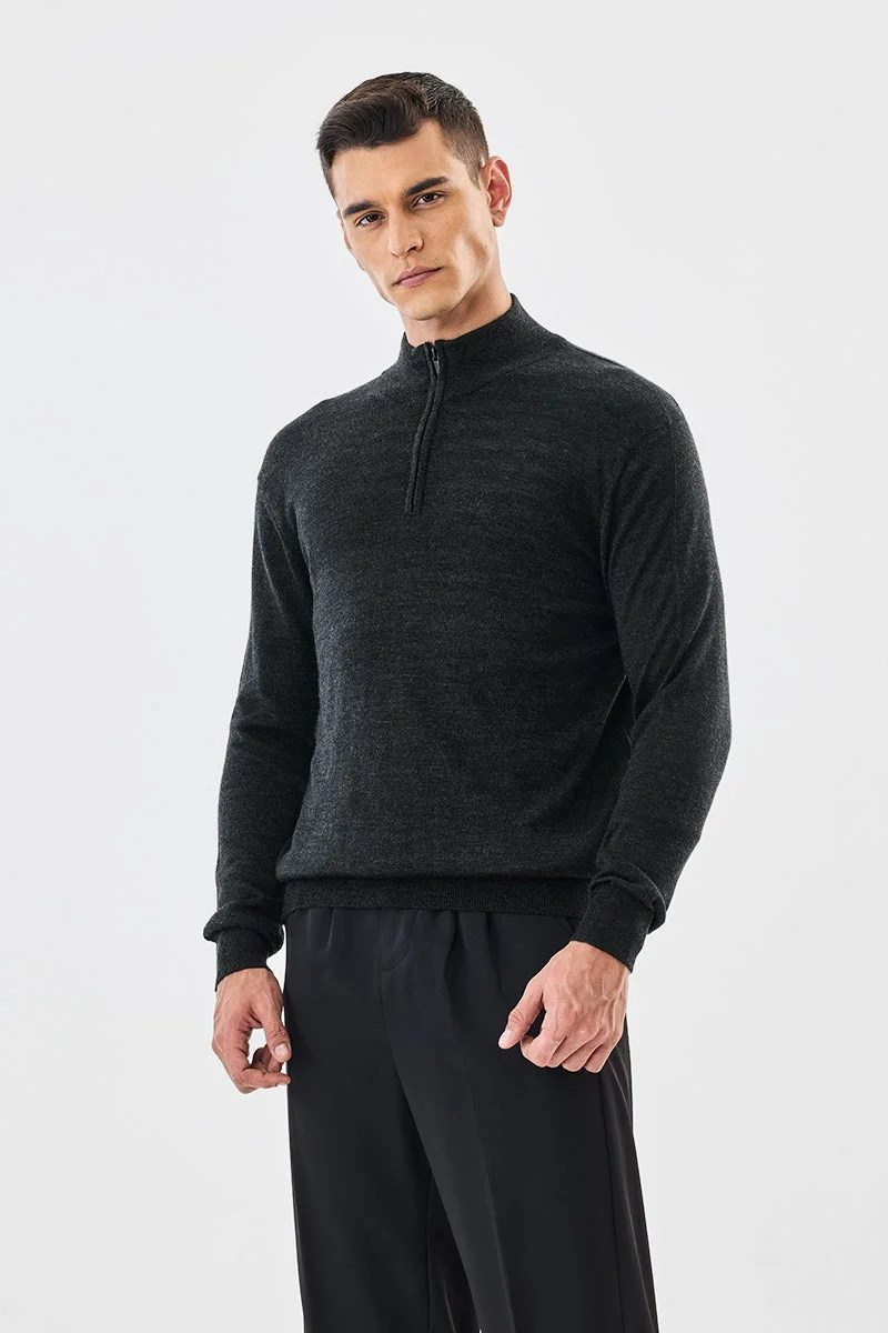 SNITCH Half Zipper Luxe Sweater
