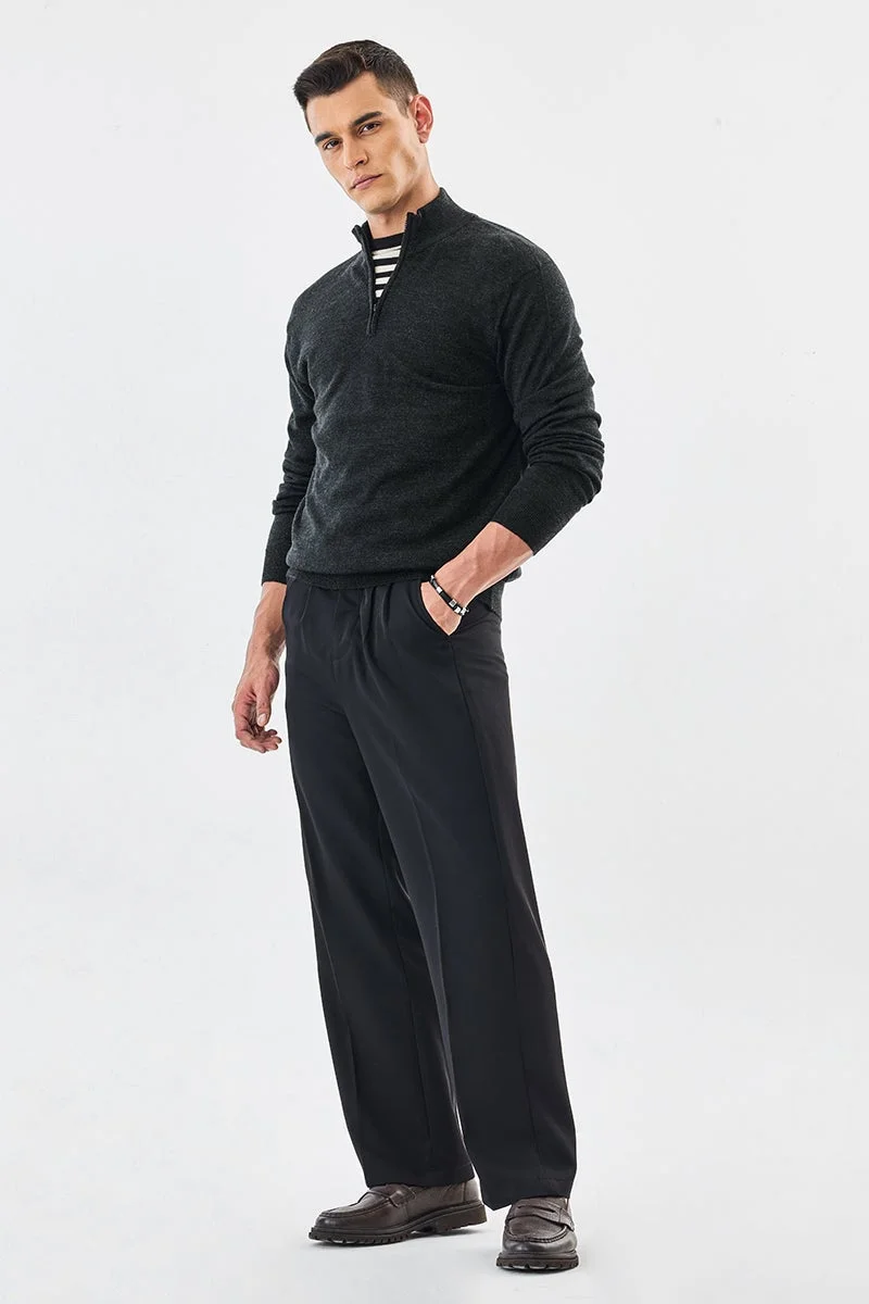 SNITCH Half Zipper Luxe Sweater