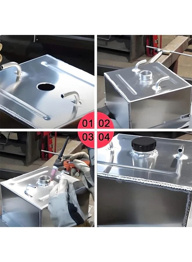 Aluminum Alloy Car Water Tank Cover Assembly Silvery 1in Outlet - Image 5