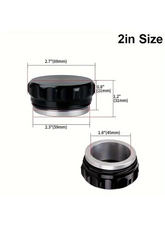 Aluminum Alloy Car Water Tank Cover Assembly Silvery 1in Outlet - Image 4