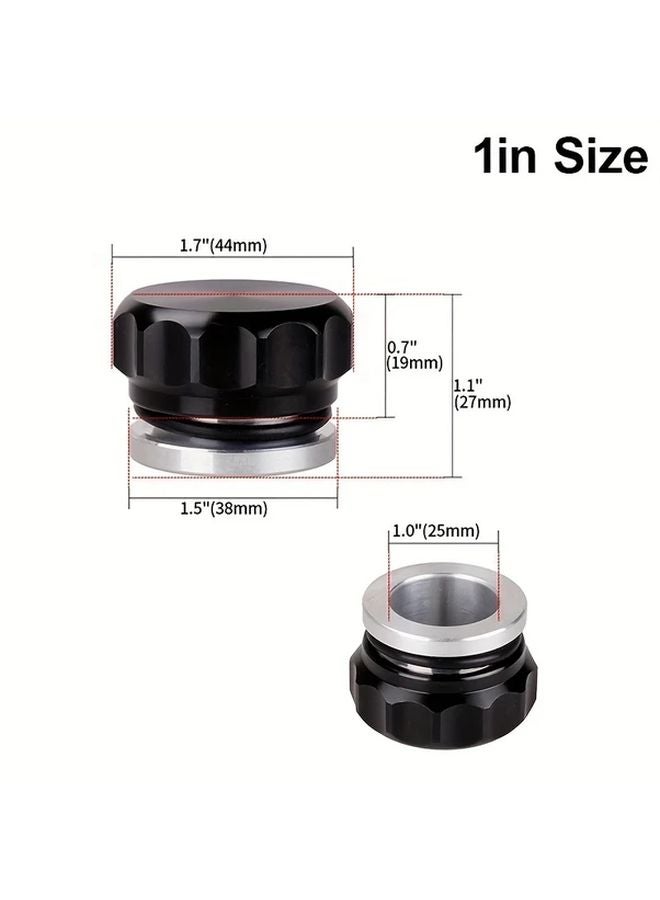 Aluminum Alloy Car Water Tank Cover Assembly Silvery 1in Outlet - Image 2