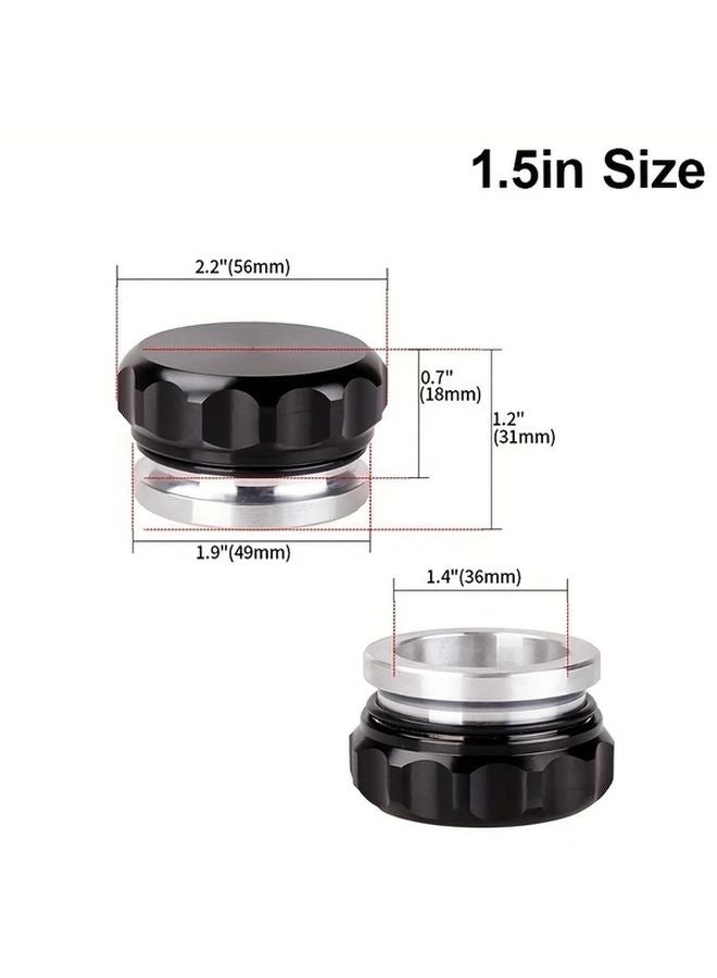 Aluminum Alloy Car Water Tank Cover Assembly Silvery 1in Outlet - Image 3