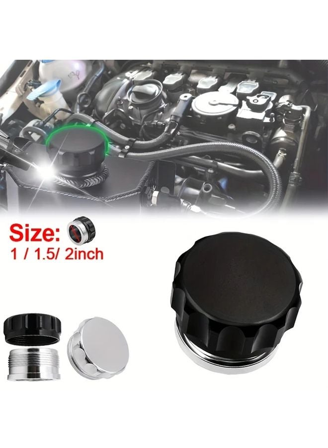 Aluminum Alloy Car Water Tank Cover Assembly Silvery 1in Outlet - Image 1