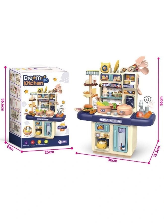 Vixplorn 34PCS Kitchen Toy Set Simulated Cooking Toy Set Role-Playing Game With Realistic Steam and Lights For Girls' Play Birthday Gift Suitable for Girls and Boys Age 3 and Up - Image 2