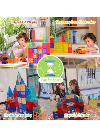 مجموعة مكعبات بناء مغناطيسية للأطفال والأطفال الصغار مكونة من 78 قطعة JZRtoys14 78 أكبر من3 سنوات - view 4