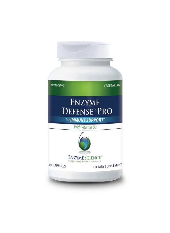 Enzyme Science Enzyme Science Enzyme Defense Pro, 60 Capsules-Immunity Support Supplement - Formulated with Vitamin D3, L-Lysine, Calcium, and Protease-Enzyme Digestion Support -Immune System  - Image 1