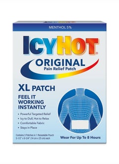 Icy Hot Extra Strength Medicated Patch, XL Back & Large Areas, 3 Count (Pack of 1)  - Image 1