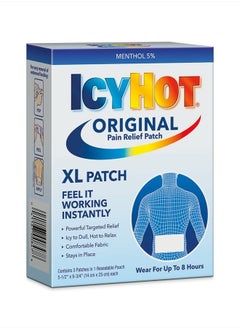 Icy Hot Extra Strength Medicated Patch, XL Back & Large Areas, 3 Count (Pack of 1)  - Image 5