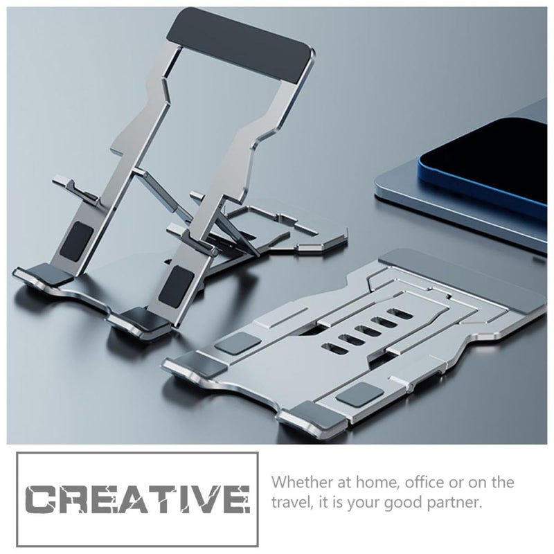 Foldable Silver Ultra Thin Phone Stand Tablet Support Desktop Holder for Travel Home Use - Image 5