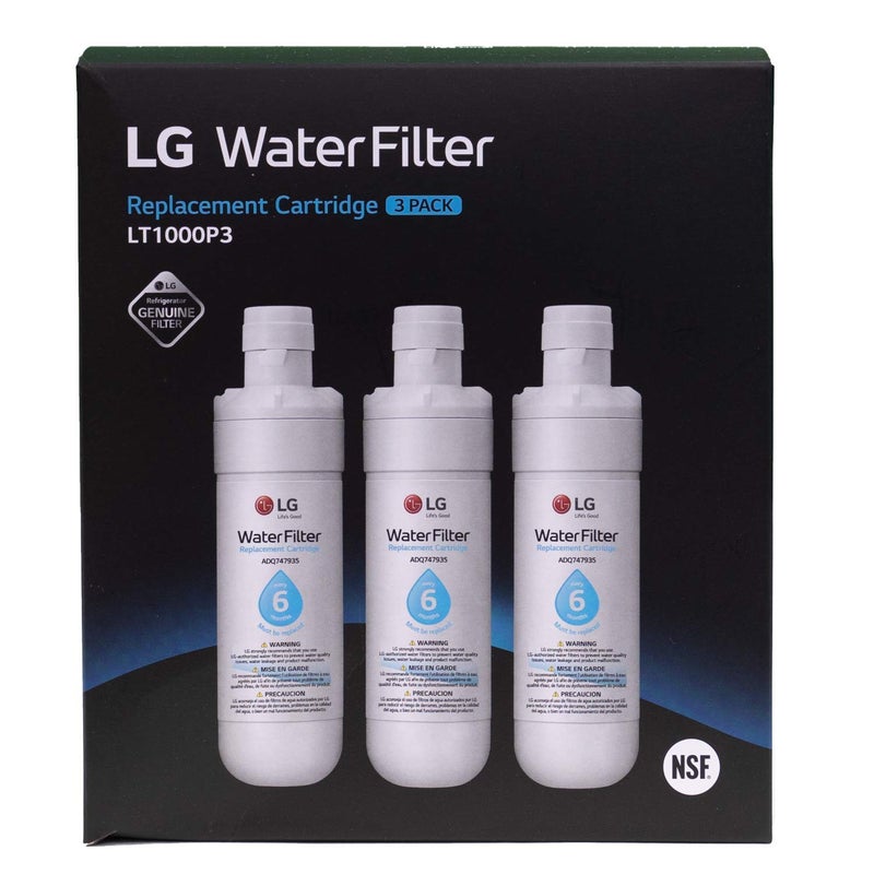 LG LT1000P3 6-Month / 200 Gallon Refrigerator Replacement Water Filter, 3 Count (Pack of 1), White - Image 2
