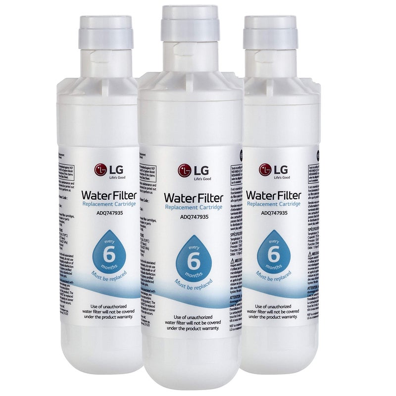LG LT1000P3 6-Month / 200 Gallon Refrigerator Replacement Water Filter, 3 Count (Pack of 1), White - Image 1
