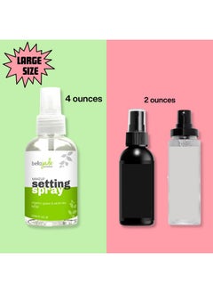 Bella Jade Makeup Setting Spray for Face - Long Lasting Mist: Hydrating Dewey Finishing + Organic Green Tea & MSM - All Skin Types - Large 4 oz Bottle  - Image 2