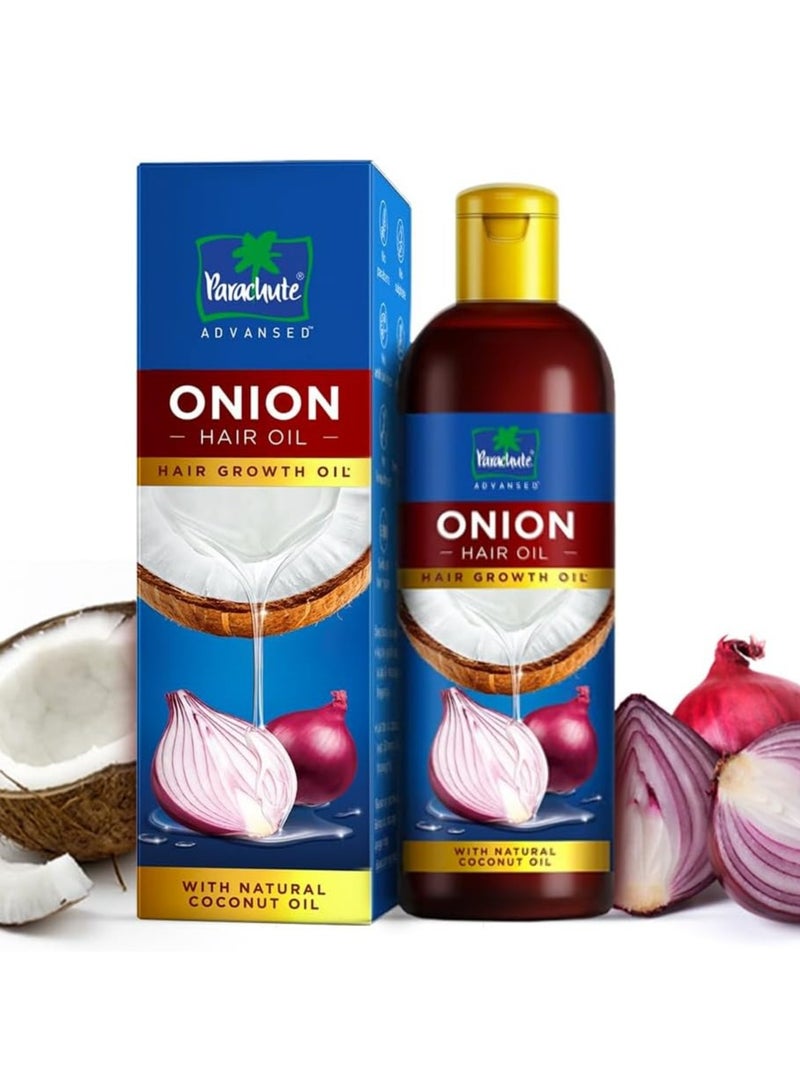 Parachute Onion Hair Oil For Hair Growth And Hair Fall Control With Natural Coconut Oil And Vitamin E 200 ML - Image 1