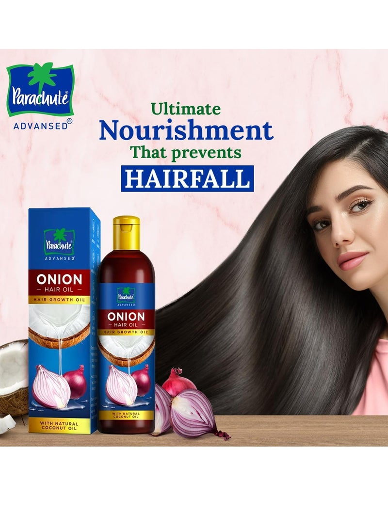 Parachute Onion Hair Oil For Hair Growth And Hair Fall Control With Natural Coconut Oil And Vitamin E 200 ML - Image 2