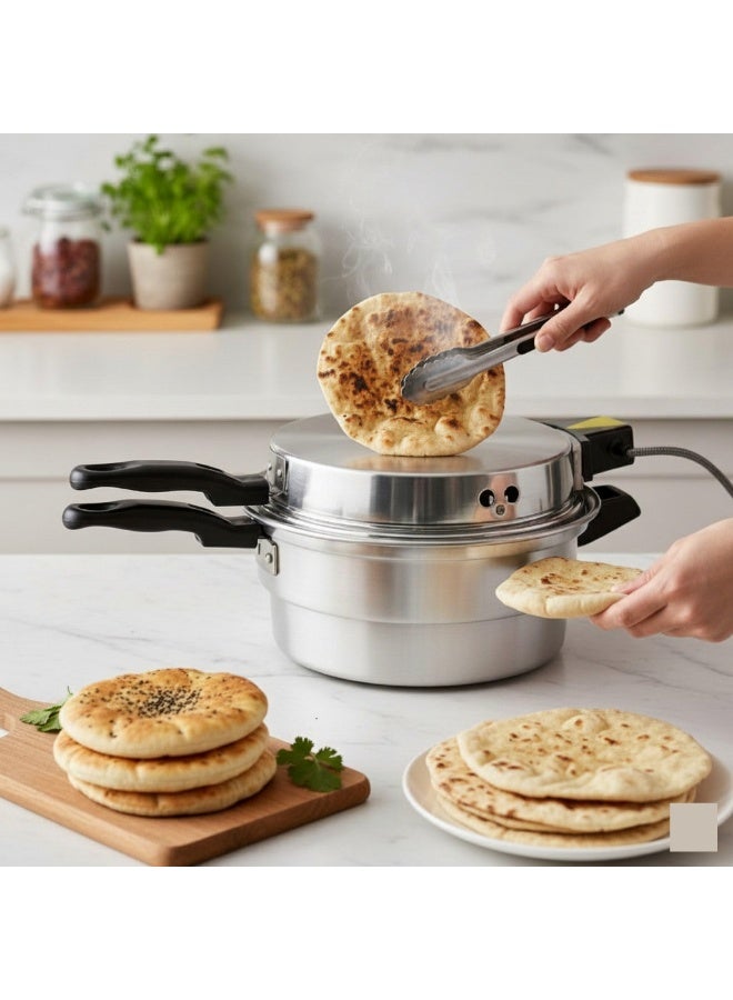 28-CM Multi-Purpose Mini Electric Oven – Versatile Bread Maker, Pizza Maker, Khameer Maker, and Arabic Lebanese Flatbread Maker - Image 2
