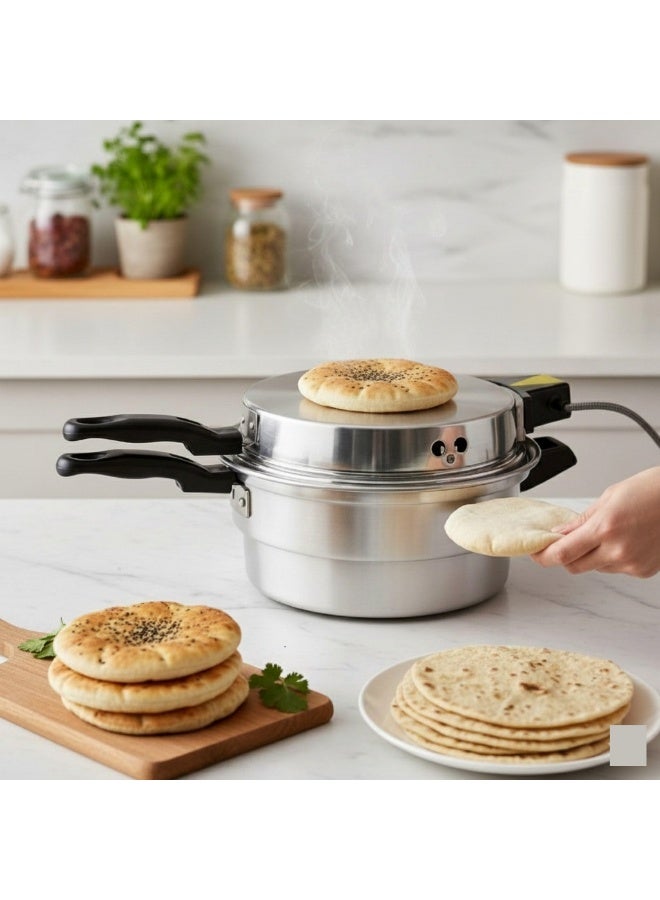 28-CM Multi-Purpose Mini Electric Oven – Versatile Bread Maker, Pizza Maker, Khameer Maker, and Arabic Lebanese Flatbread Maker - Image 3