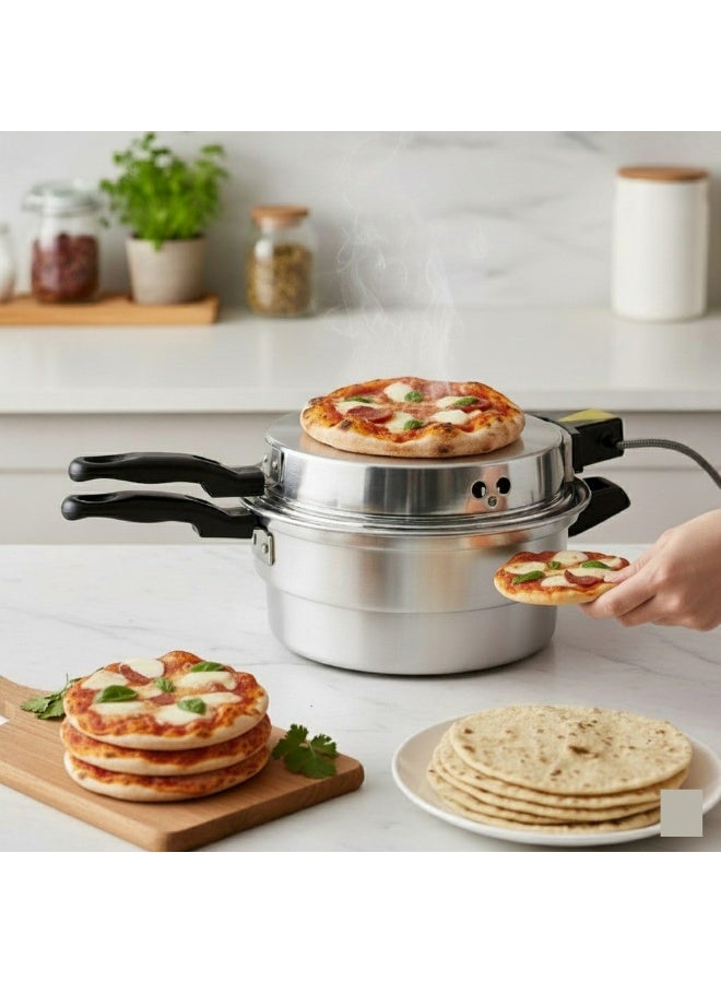 28-CM Multi-Purpose Mini Electric Oven – Versatile Bread Maker, Pizza Maker, Khameer Maker, and Arabic Lebanese Flatbread Maker - Image 5