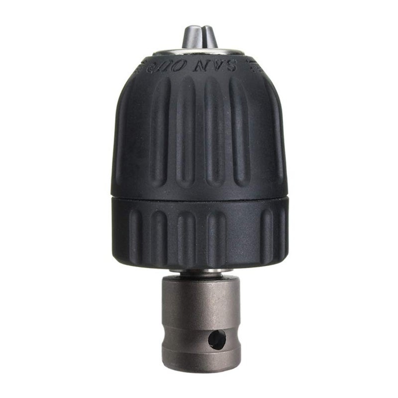 Yakamoz 0.8-10mm Keyless Drill Chuck Quick Change Converter Conversion Tool with 1/2 Inch Socket Square Female Adapter for Air Impact Wrench | 1/32" - 3/8" Capacity - Image 2