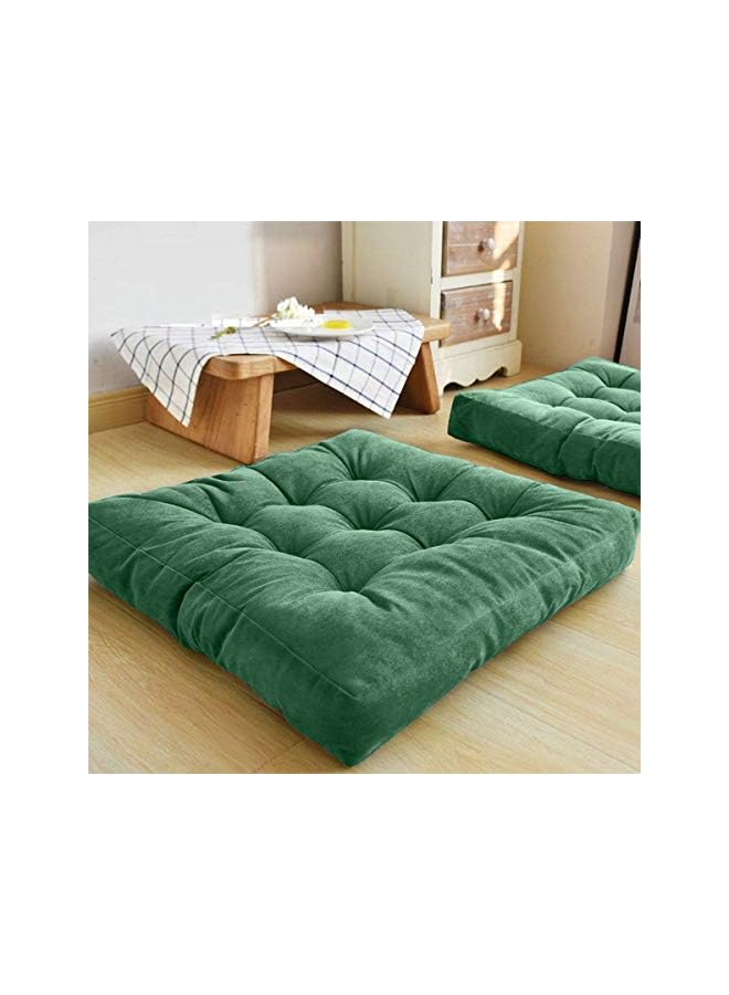 Zaboon New York Simple And Comfortable Square Floor Velvet Tufted Cushion 55Cmx55Cmx10Cm - Image 3