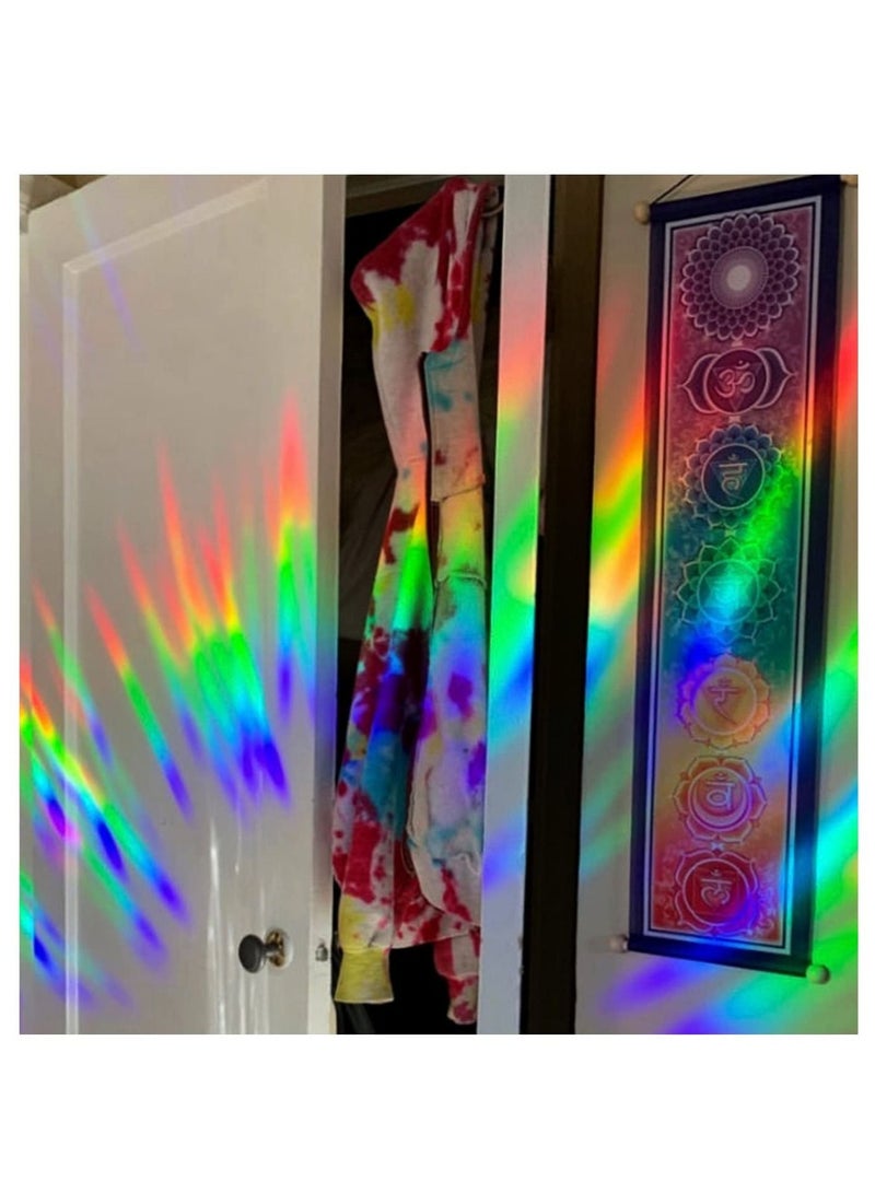 كابتن تيك Crystal Ball Prism Suncatcher, 2pcs Window Hanging Glass Rainbow Sun Catcher Pendant Ornaments with Chain for Home, Office, Garden, and Car Decoration - Image 3