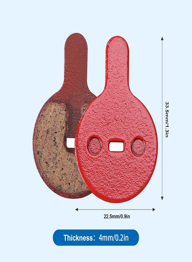 CYBIC Bicycle Disc Brake Pads, Semi-Metallic, Red and Black, 4 Sets with Installation Spring - Image 4