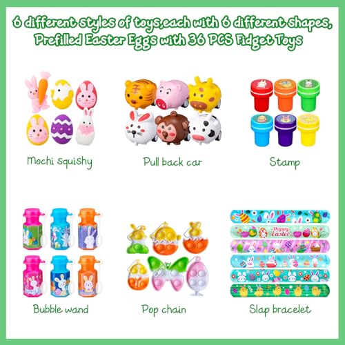 DMIGHT 36 PCS Prefilled Easter Party Favors Including Keychains Stampers Easter Party Decorations - Image 5