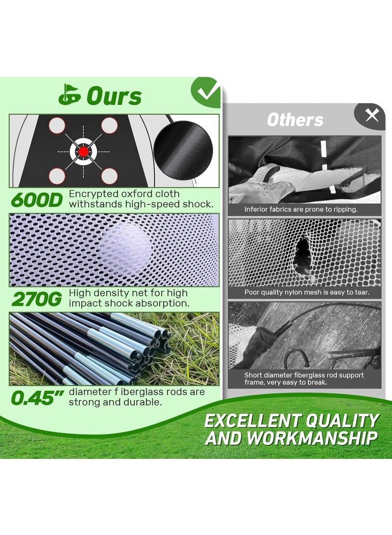 Arabest Golf Net, 10x7FT with Golf Practice Mat, Hitting Aid Nets for Backyard Driving Chipping Training Swing with Targets Outdoor or Indoor– Gifts for Men/Dad/Him - Image 4