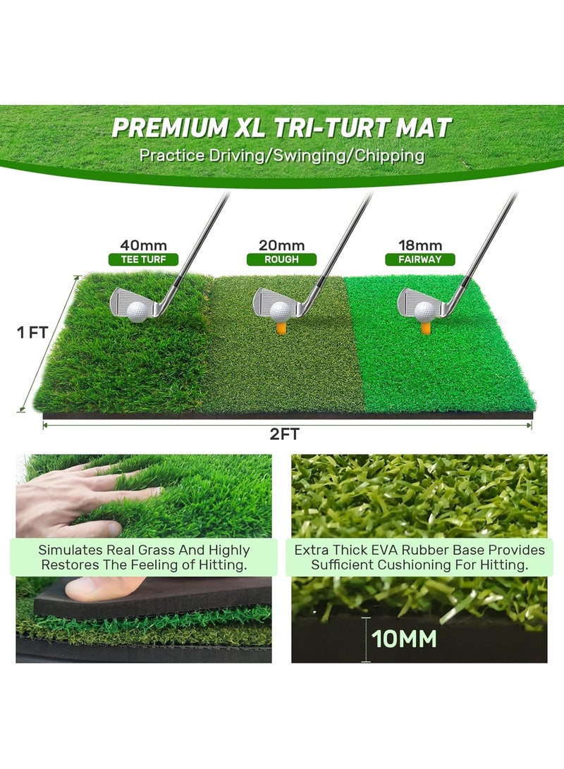 Arabest Golf Net, 10x7FT with Golf Practice Mat, Hitting Aid Nets for Backyard Driving Chipping Training Swing with Targets Outdoor or Indoor– Gifts for Men/Dad/Him - Image 5