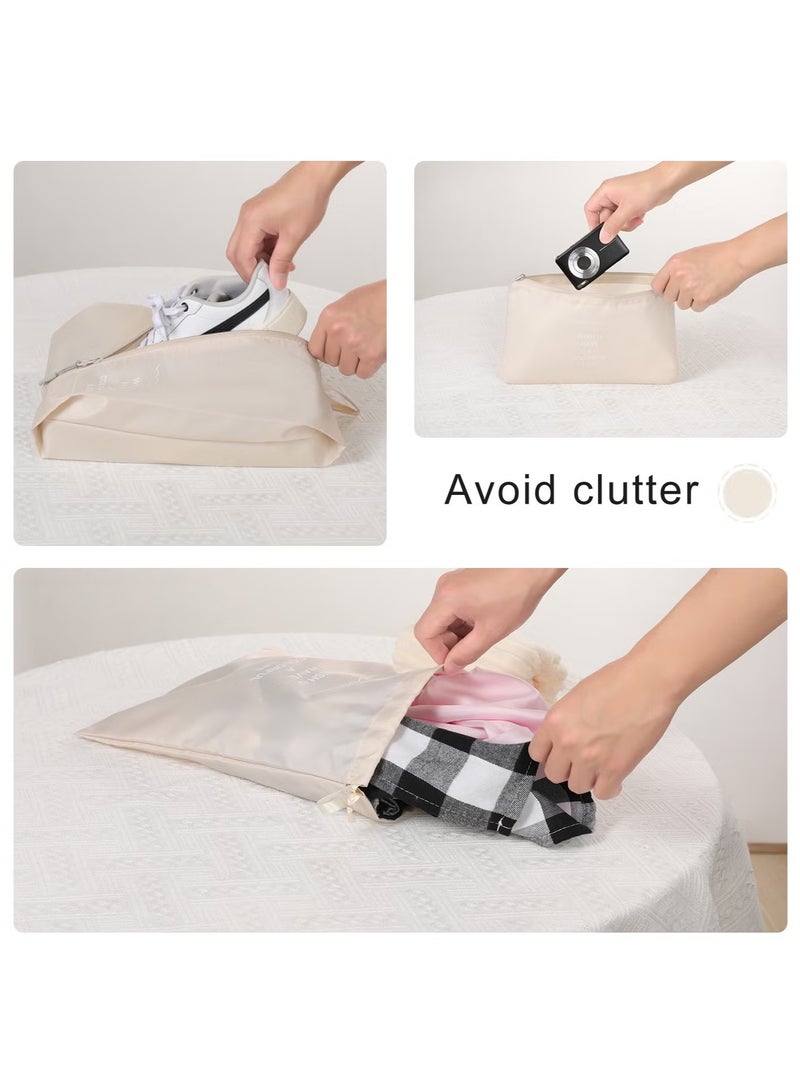 Rock Pow Packing Cubes for Suitcase 8Pcs Beige Packing Cubes for Storage Luggage Packing Organizer Travel Packing Cubes Set Clothes Shoes Storage for Travel Essential - Image 3