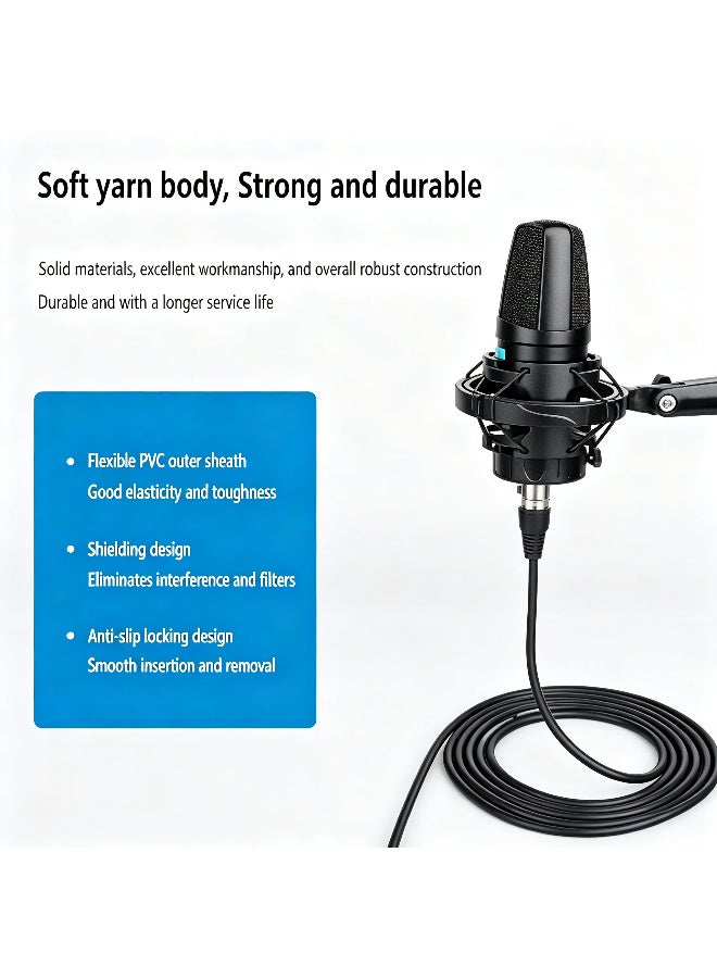 Arceyoo XLR Microphone Cable Male To Female 3 Pin Cannon Balanced Extension Cable for Recording Applications, Mixers, Speaker Systems, DMX Lights,Mixer,Amplifiers (5M/16.4Ft) - Image 2