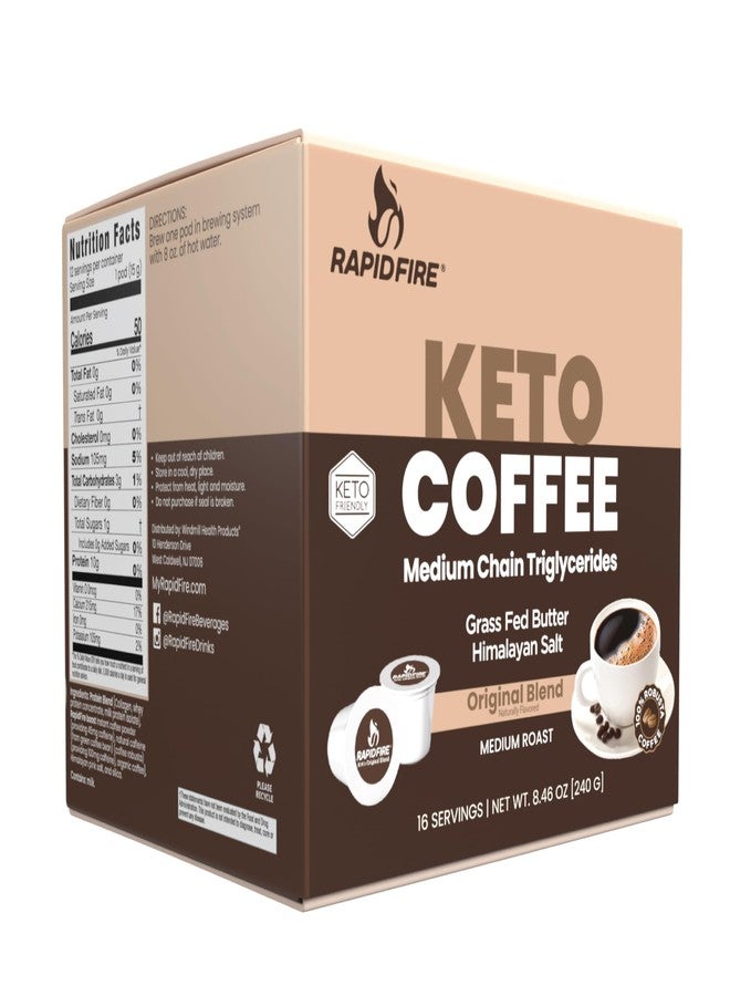 Rapid Fire Rapidfire Original Flavor High Performance Keto Coffee Pods, Supports Energy & Metabolism, Single Serve K Cup, Brown, 16 Count - Image 5