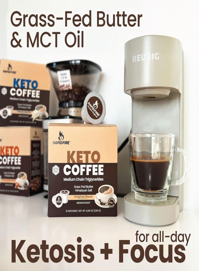 Rapid Fire Rapidfire Original Flavor High Performance Keto Coffee Pods, Supports Energy & Metabolism, Single Serve K Cup, Brown, 16 Count - Image 4