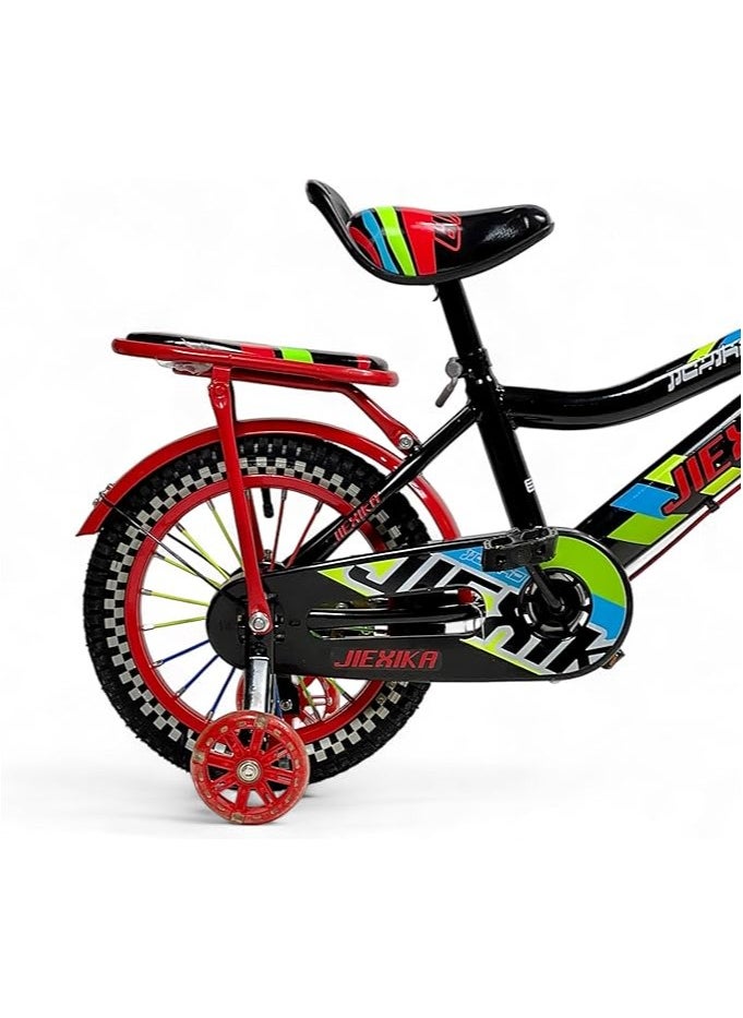 Jiekai Kids Bike for Ages 5-9 Years Old Children,14-Inch Style Kid's Bikes with Training Wheels, Children Bicycle with Additional Seat and Front Basket, Children Bicycle for Kids and Toddler  - Image 5