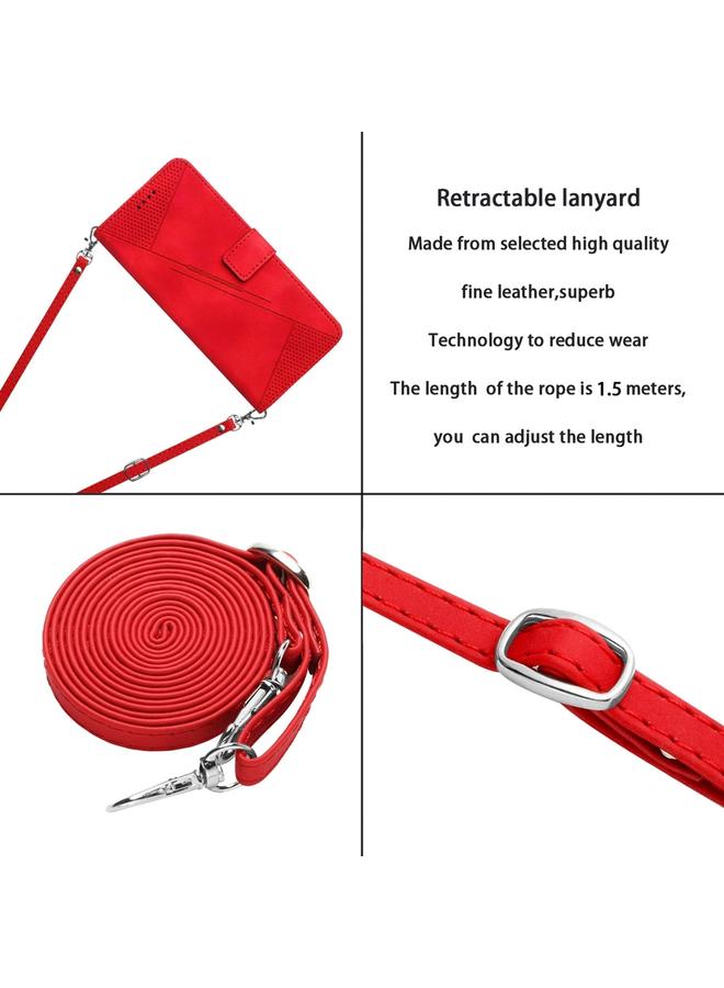 اس-توب جراب هاتف جلدي بتصميم مثلث حلم لهاتف iPhone 14 Pro Max مع حبل - Image 5