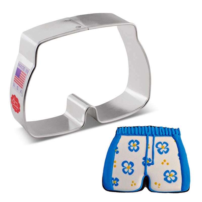 Ann Clark Cookie Cut Bathing Suit Trunks/Boxer Shorts Cookie Cutter 3.25"" Made in USA by Ann Clark - Image 1