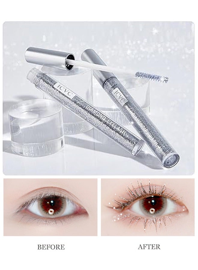 ICVC Diamond Eyelash Star Tear Mascara - Waterproof Shimmer Colored MascaraCharming Longlasting Mascara Perfect for Stage Party Wedding Music Festival Very Sparkling Eyes Makeup - Image 3