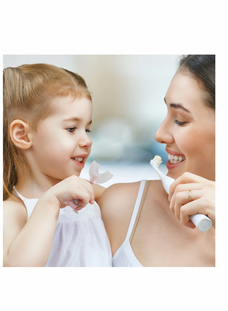3 Pack U-Shaped Kids Toothbrushes with Soft Silicone Bristles for 360 Degree Oral Care for Toddlers - Image 3