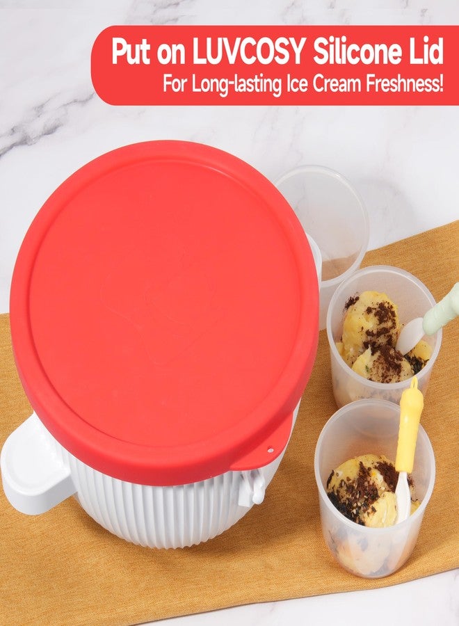 LUVCOSY Silicone Lid Compatible with KitchenAid 2-QT Ice Cream Mixer Bowl, Silicone Covers for Kitchenaid Freezer Bowl Accessory, Dishwasher & Freezer Safe (Container Not Included) - Image 5